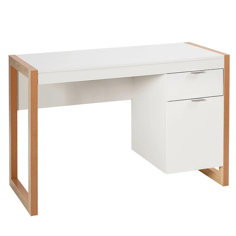 Costway Computer Desk with Storage Cabinet Pull-out Drawer Stable