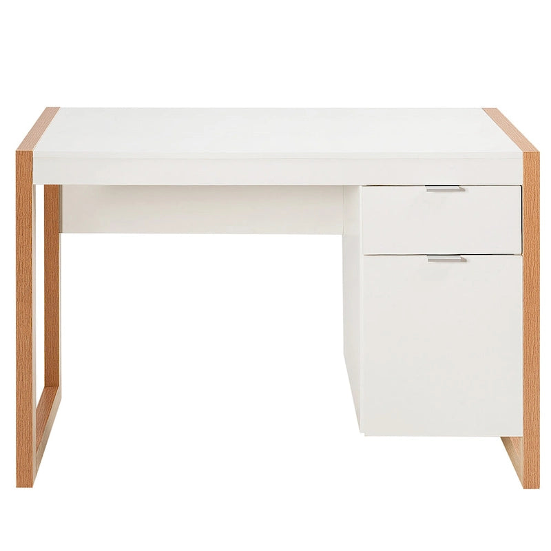 Costway Computer Desk with Storage Cabinet Pull-out Drawer Stable