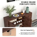 Costway 3-Door Buffet Sideboard Storage Credenza Cabinet Console