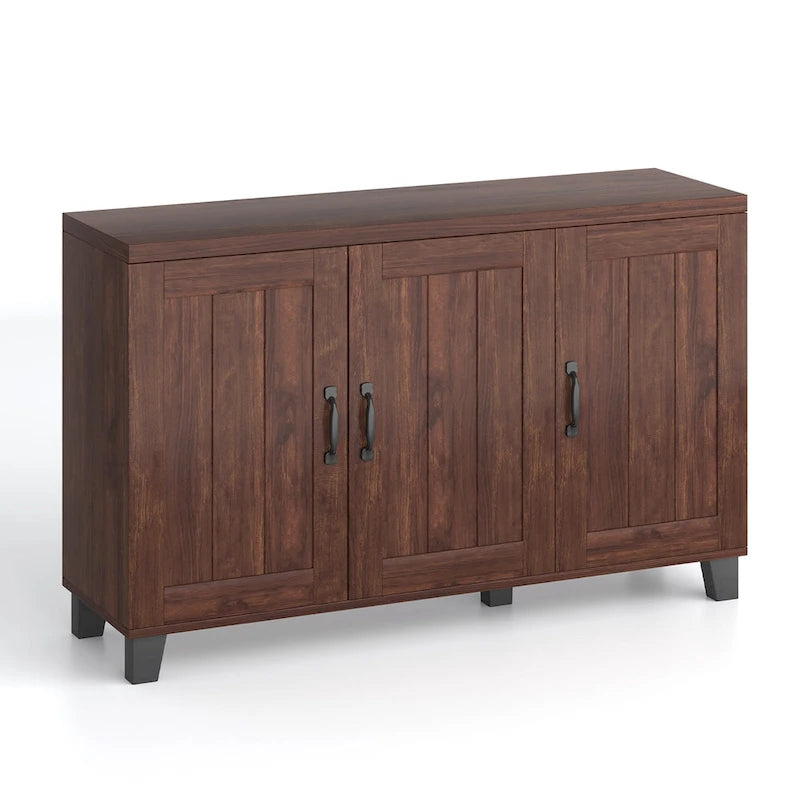Costway 3-Door Buffet Sideboard Storage Credenza Cabinet Console