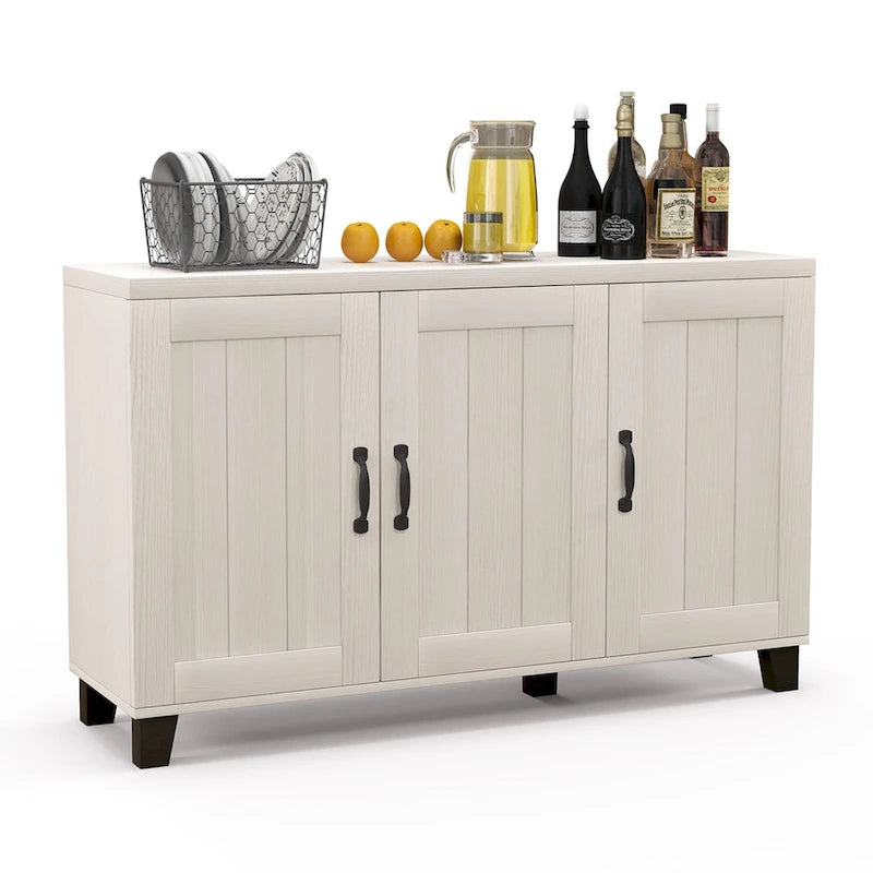 Costway 3-Door Buffet Sideboard Storage Credenza Cabinet Console