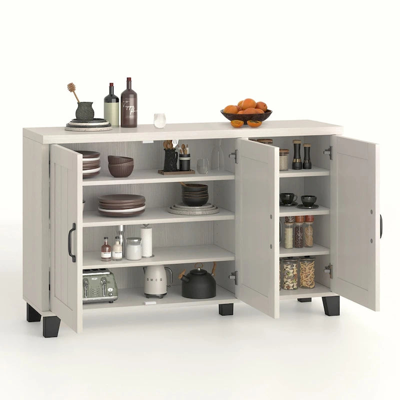 Costway 3-Door Buffet Sideboard Storage Credenza Cabinet Console