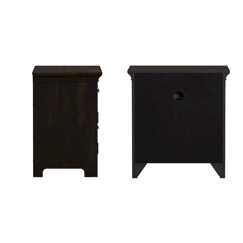 Varenna 1-Drawer Wood Cupboard Nightstand with Charging Station
