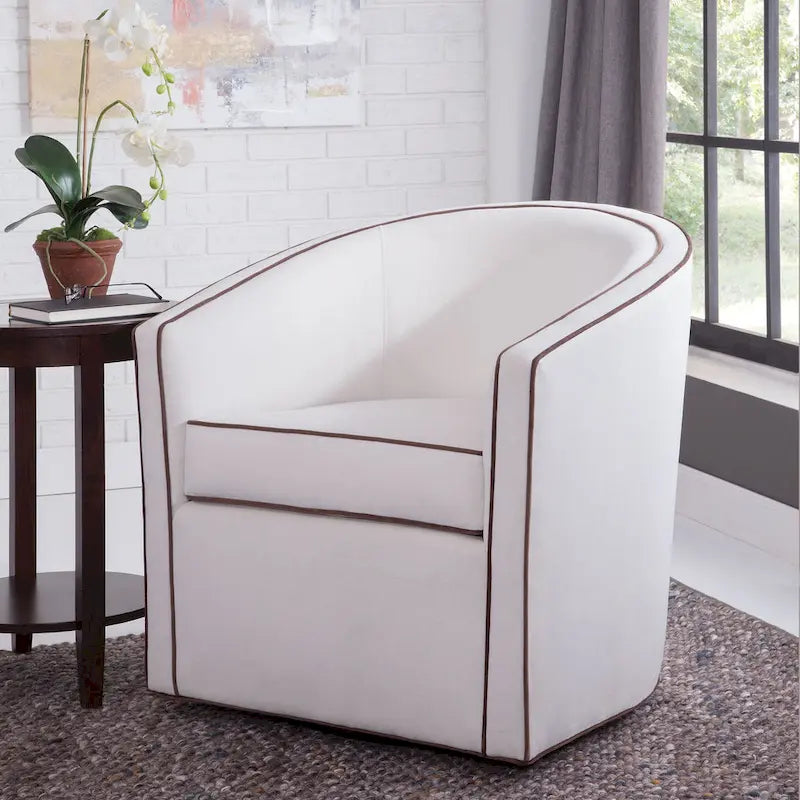 Kenton Barrel Style Swivel Chair by Greyson Living