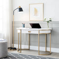 Leick Home Contemporary Oval Metal Leg Desk