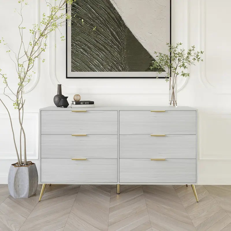 CraftPorch Contemporary 6-Drawers Wooden Dresser