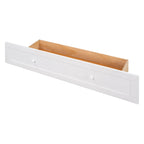 White Queen Size Mobile Murphy Bed with Drawer and Shelves