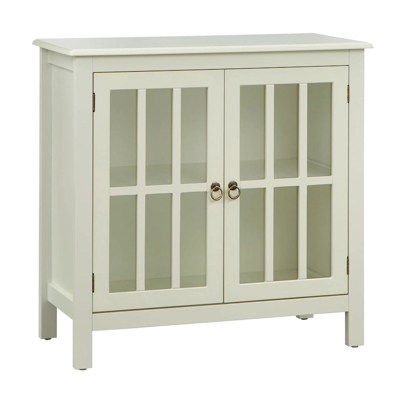 Simple Living Portland 2-Door Glass Cabinet