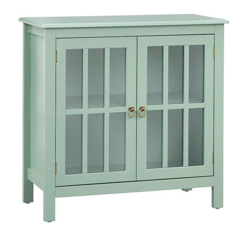 Simple Living Portland 2-Door Glass Cabinet