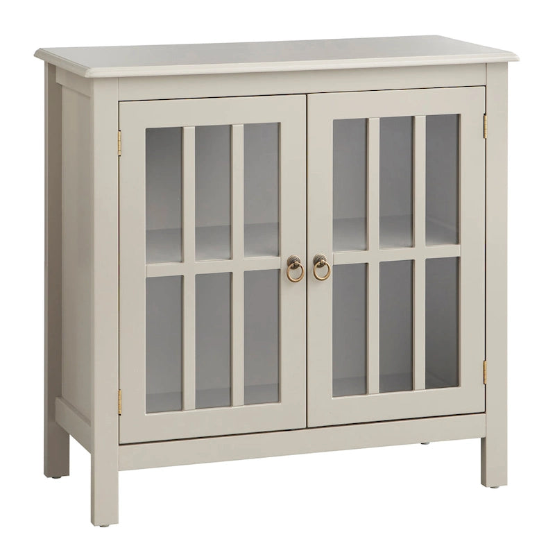 Simple Living Portland 2-Door Glass Cabinet