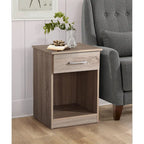 1-Drawer Bedside Wood Nightstand with Storage Space