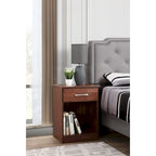1-Drawer Bedside Wood Nightstand with Storage Space