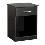 1-Drawer Bedside Wood Nightstand with Storage Space