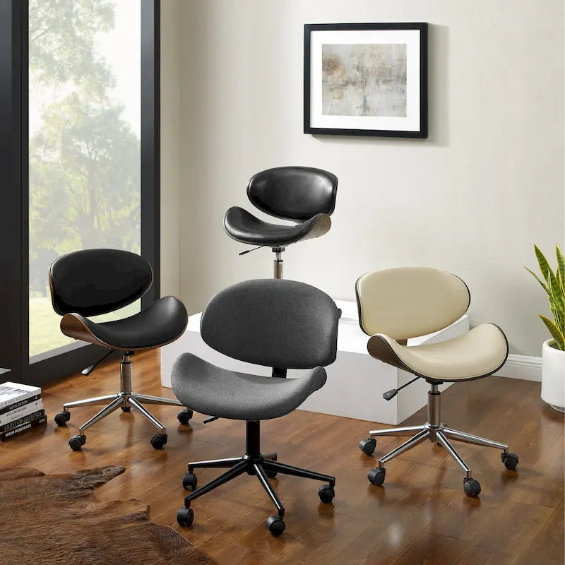 Corvus Madonna Mid-century Modern Adjustable Curved Office Chair