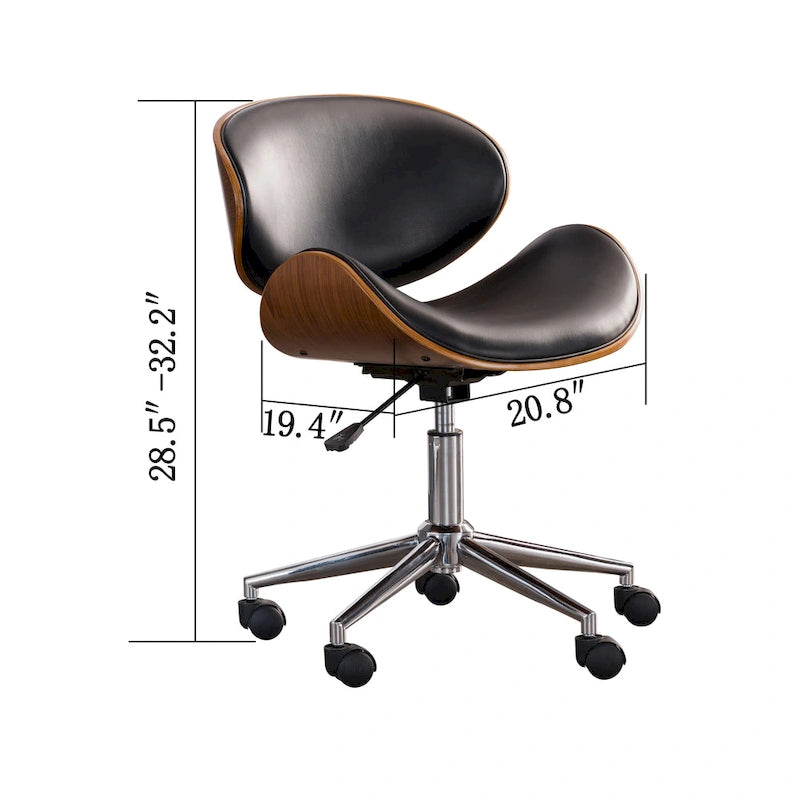 Corvus Madonna Mid-century Modern Adjustable Curved Office Chair