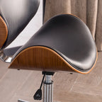 Cadeira de Escritório Moderna Acolchoada Giratória Curva Ajustável