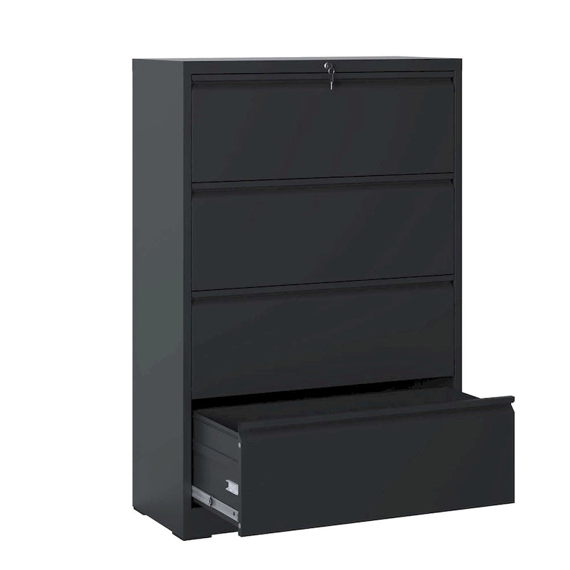 Lateral File Cabinet 4 Drawer,Filing Cabinet with Lock, Lockable File Cabinet, Locking Metal File Cabinet