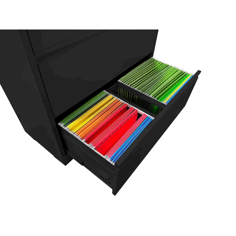Lateral File Cabinet 4 Drawer,Filing Cabinet with Lock, Lockable File Cabinet, Locking Metal File Cabinet