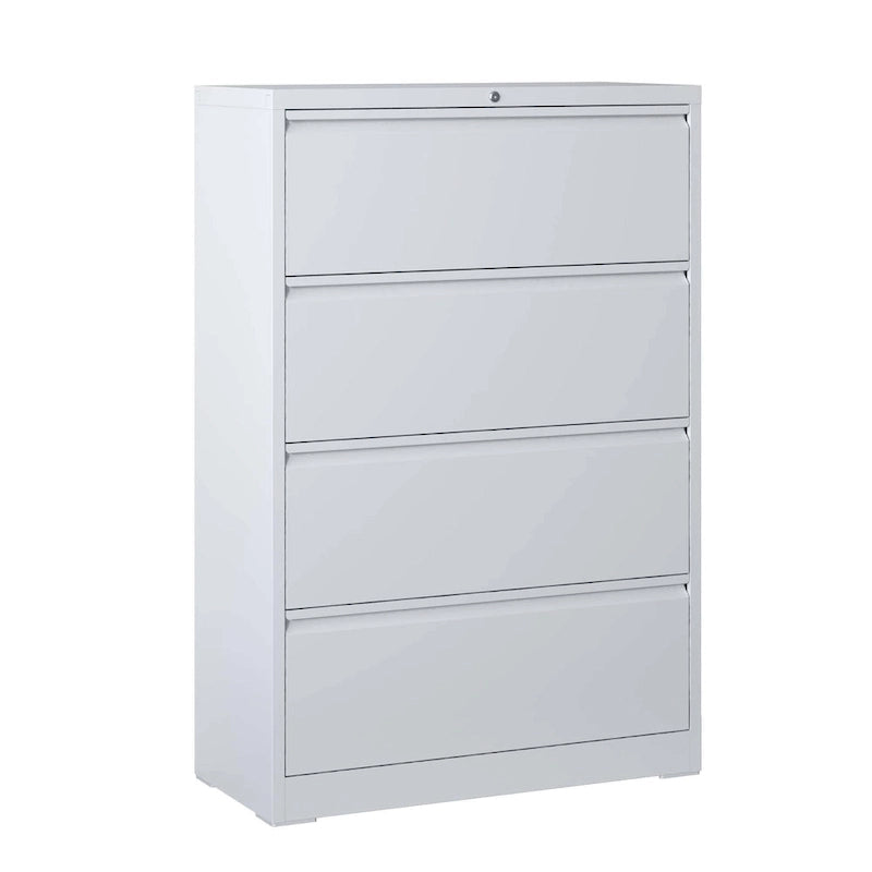 Lateral File Cabinet 4 Drawer,Filing Cabinet with Lock, Lockable File Cabinet, Locking Metal File Cabinet