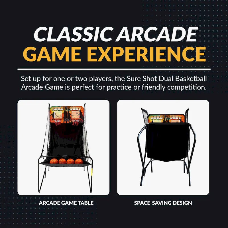 Hathaway Sure Shot 81-in Dual Basketball Arcade Game with LED Scoring