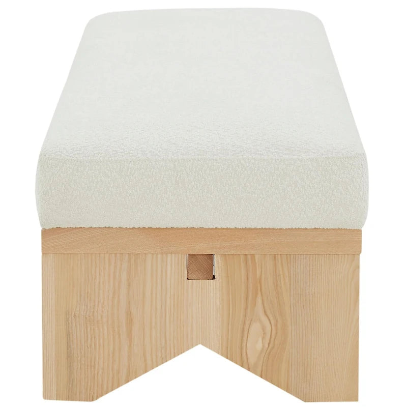SAFAVIEH Couture Boris Mid-Century Modern Bench - 62.4 In. W x 19.7 In. D x 16.5 In. H - 62Wx20Dx17H