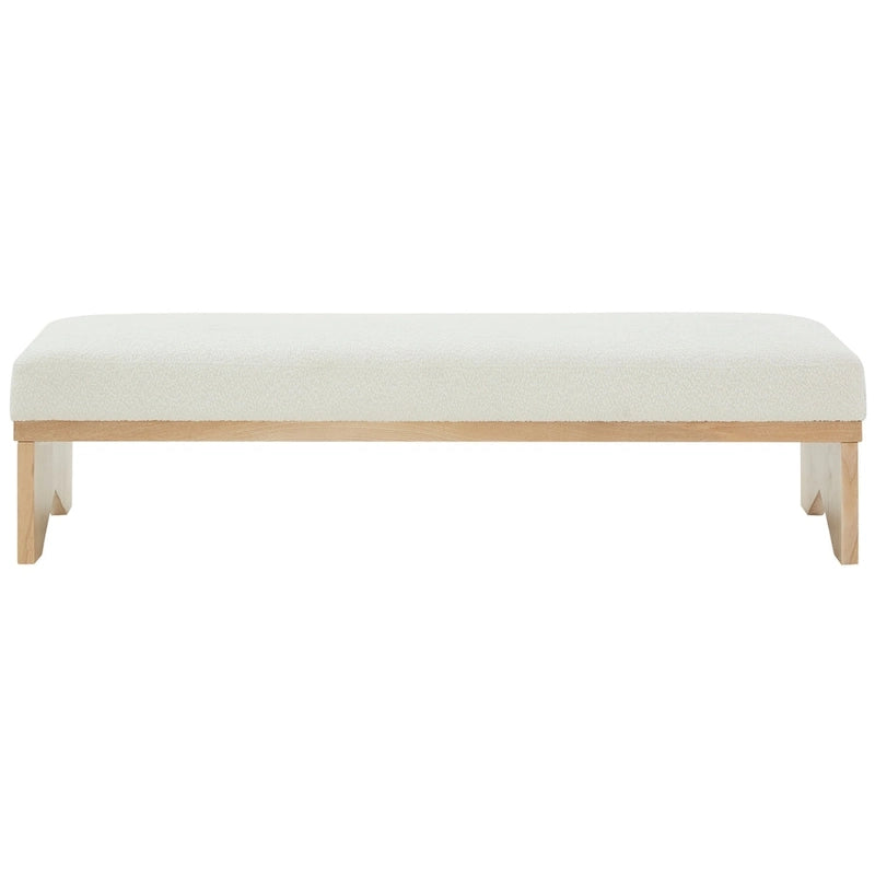 SAFAVIEH Couture Boris Mid-Century Modern Bench - 62.4 In. W x 19.7 In. D x 16.5 In. H - 62Wx20Dx17H
