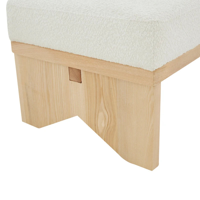 SAFAVIEH Couture Boris Mid-Century Modern Bench - 62.4 In. W x 19.7 In. D x 16.5 In. H - 62Wx20Dx17H