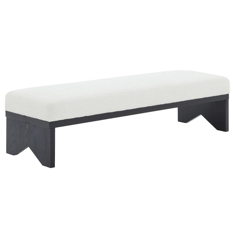 SAFAVIEH Couture Boris Mid-Century Modern Bench - 62.4 In. W x 19.7 In. D x 16.5 In. H - 62Wx20Dx17H