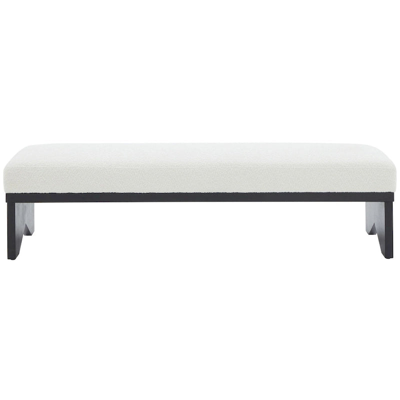 SAFAVIEH Couture Boris Mid-Century Modern Bench - 62.4 In. W x 19.7 In. D x 16.5 In. H - 62Wx20Dx17H
