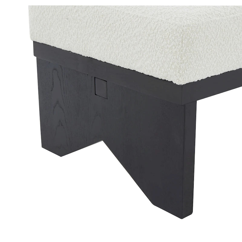 SAFAVIEH Couture Boris Mid-Century Modern Bench - 62.4 In. W x 19.7 In. D x 16.5 In. H - 62Wx20Dx17H