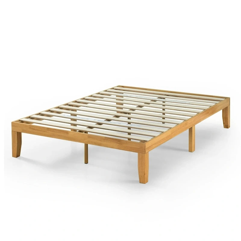 Priage by Zinus 14-inch Natural Solid Wood Platform Bed