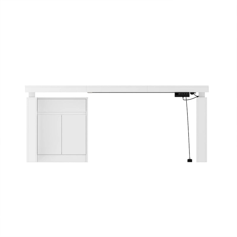 70.9W Dining Table White Adjustable Workstation Modern Office Desk