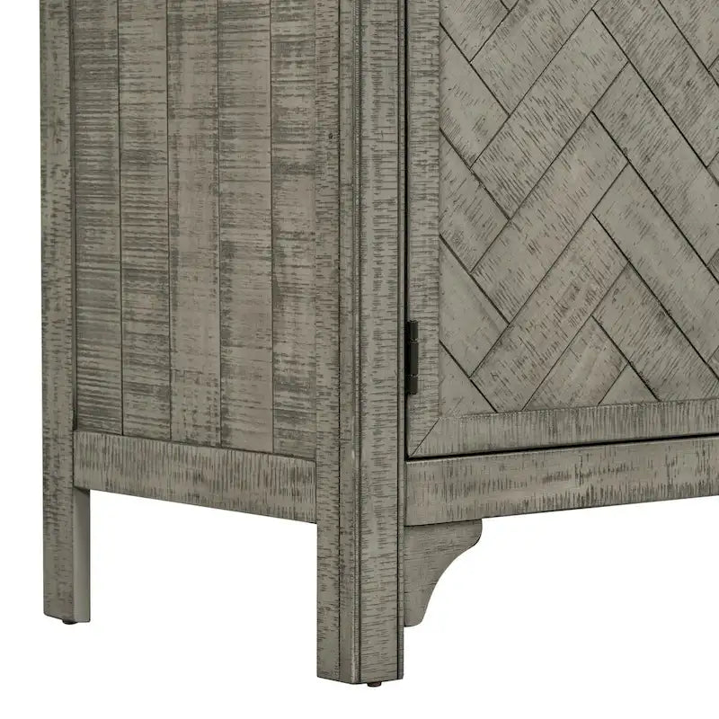 Storage Cabinet Sideboard with 3-door and Adjustable Shelves
