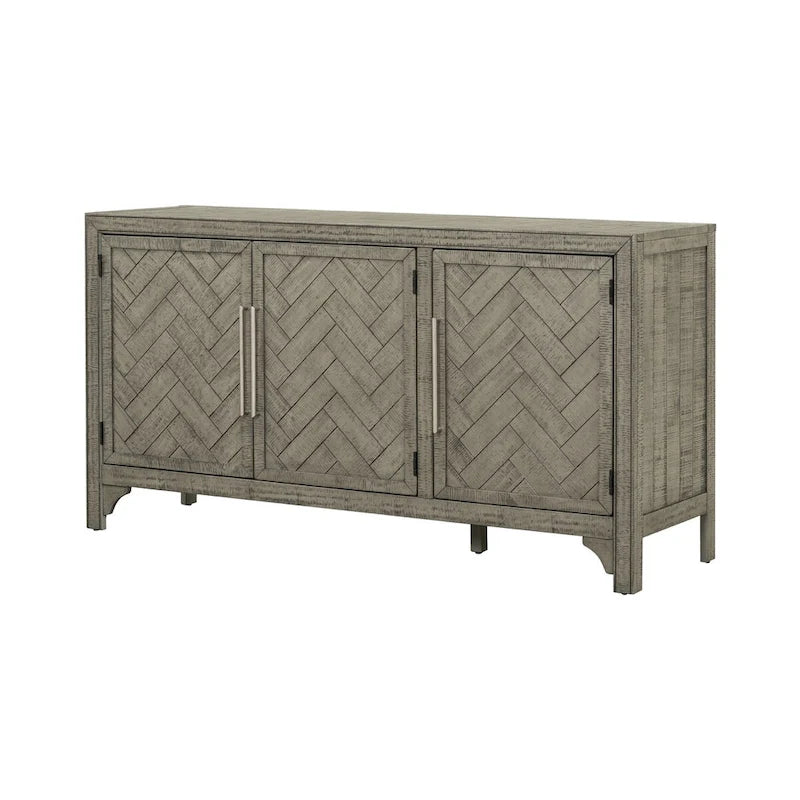 Storage Cabinet Sideboard with 3-door and Adjustable Shelves