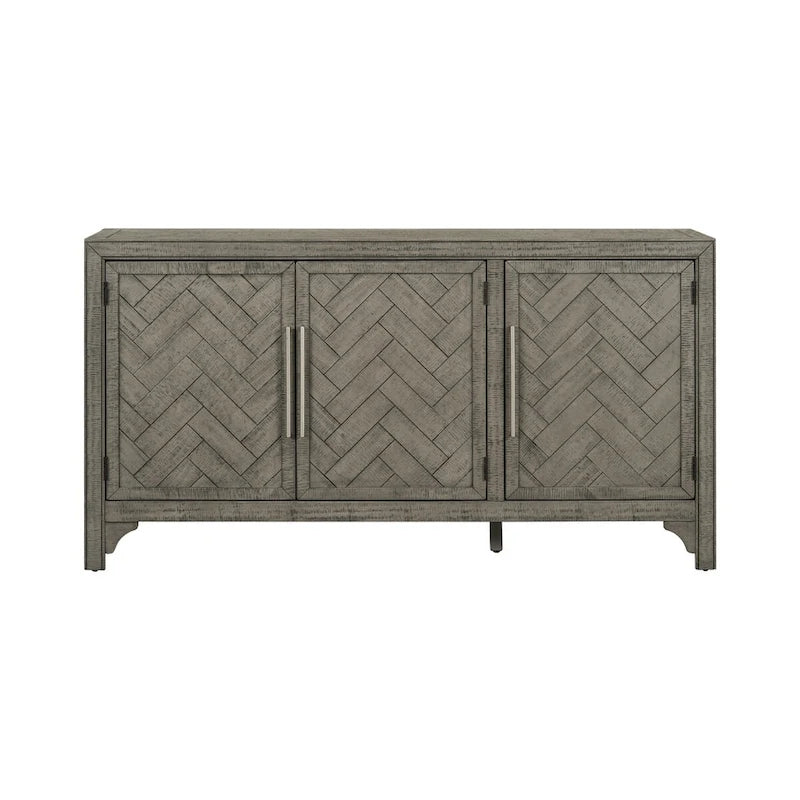 Storage Cabinet Sideboard with 3-door and Adjustable Shelves