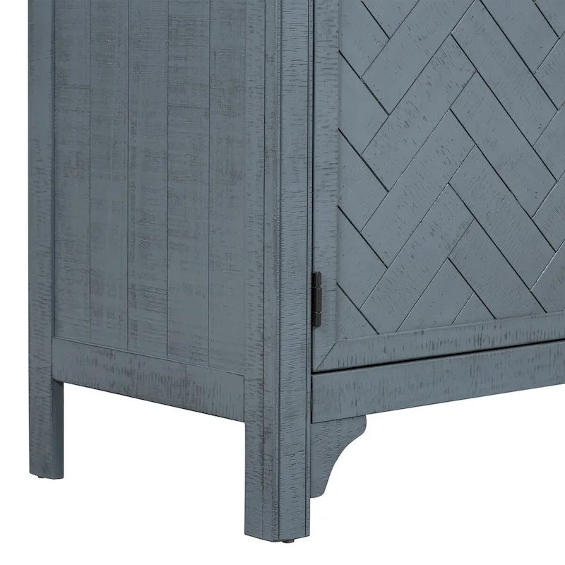 Storage Cabinet Sideboard with 3-door and Adjustable Shelves