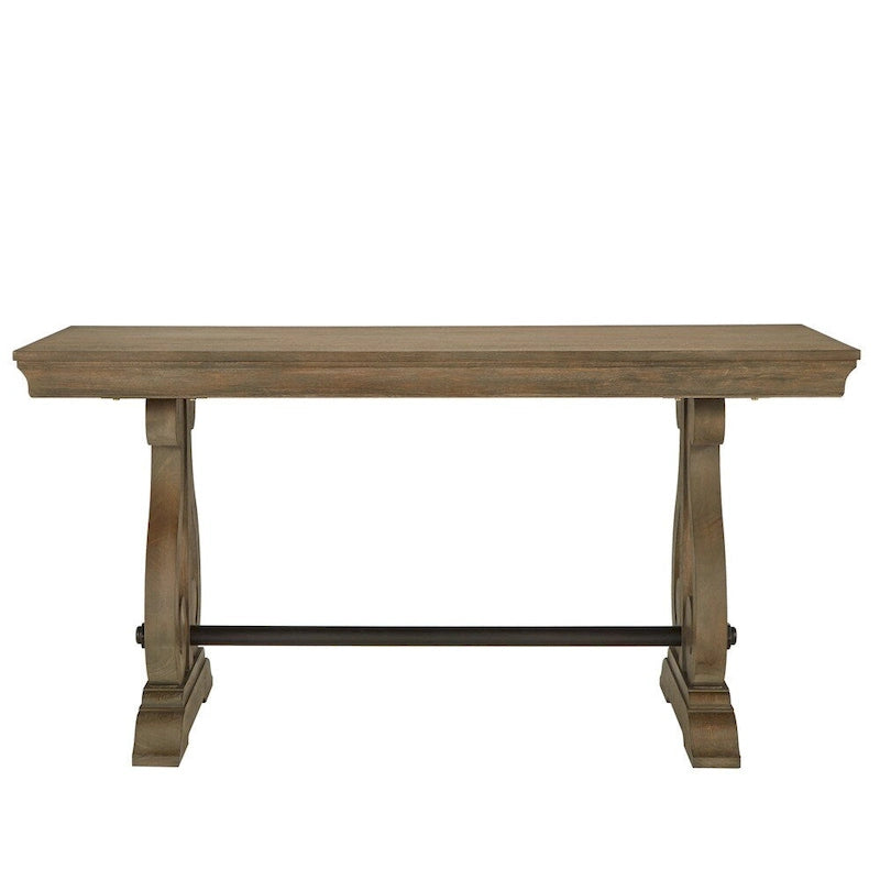Gannon Wire Brushed Wood Oak Finish 1-Drawer Writing Desk by iNSPIRE Q Artisan