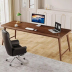 Secretária 78,7 Wood Extra Longa, Secretária Grande para Computador para 2 Pessoas