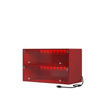 Caixa de Sapatos com Porta de Vidro Armário de Arrumação de Sapatos para Ténis com Luz