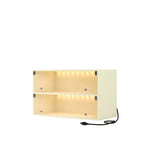 Caixa de Sapatos com Porta de Vidro Armário de Arrumação de Sapatos para Ténis com Luz